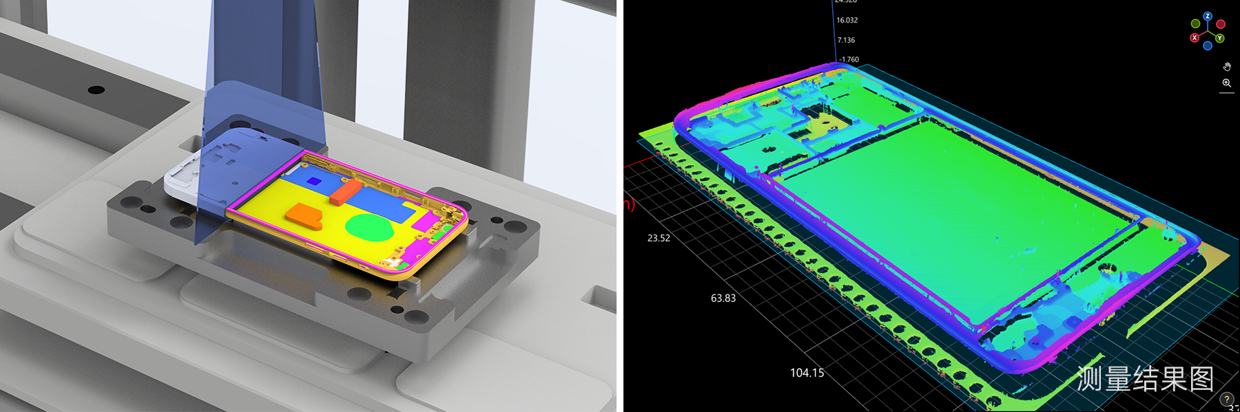 手機中框平面度檢測