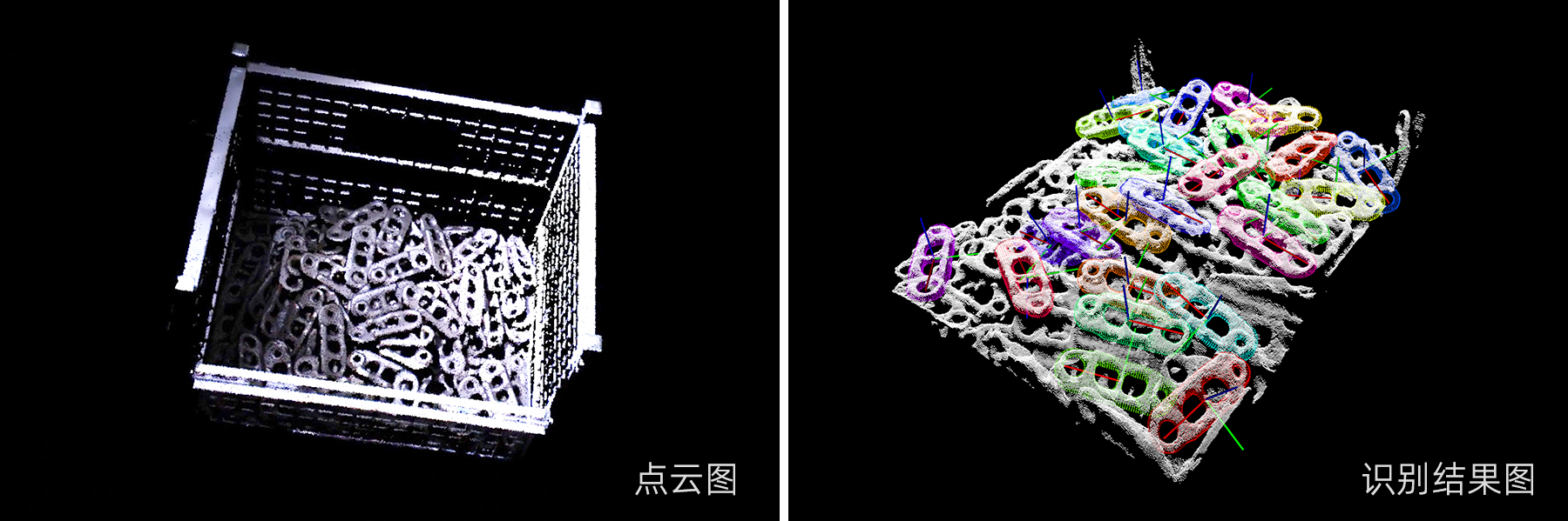 深筐無序堆疊的鏈軌節(jié)
